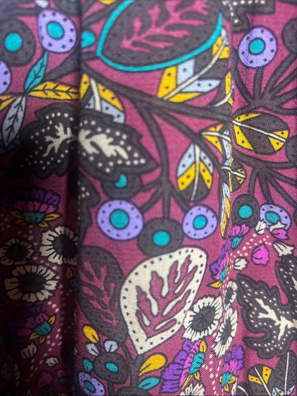Anthropologie Purple Multicolor Floral Button-Front Blouse - Picture 10 of 10